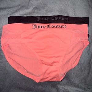 Juicy Couture Cheeky 3x panties bikini style briefs (set of 2)  NWOT! Pink&Black